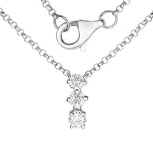 3 Diamond Stacked Float Necklace.