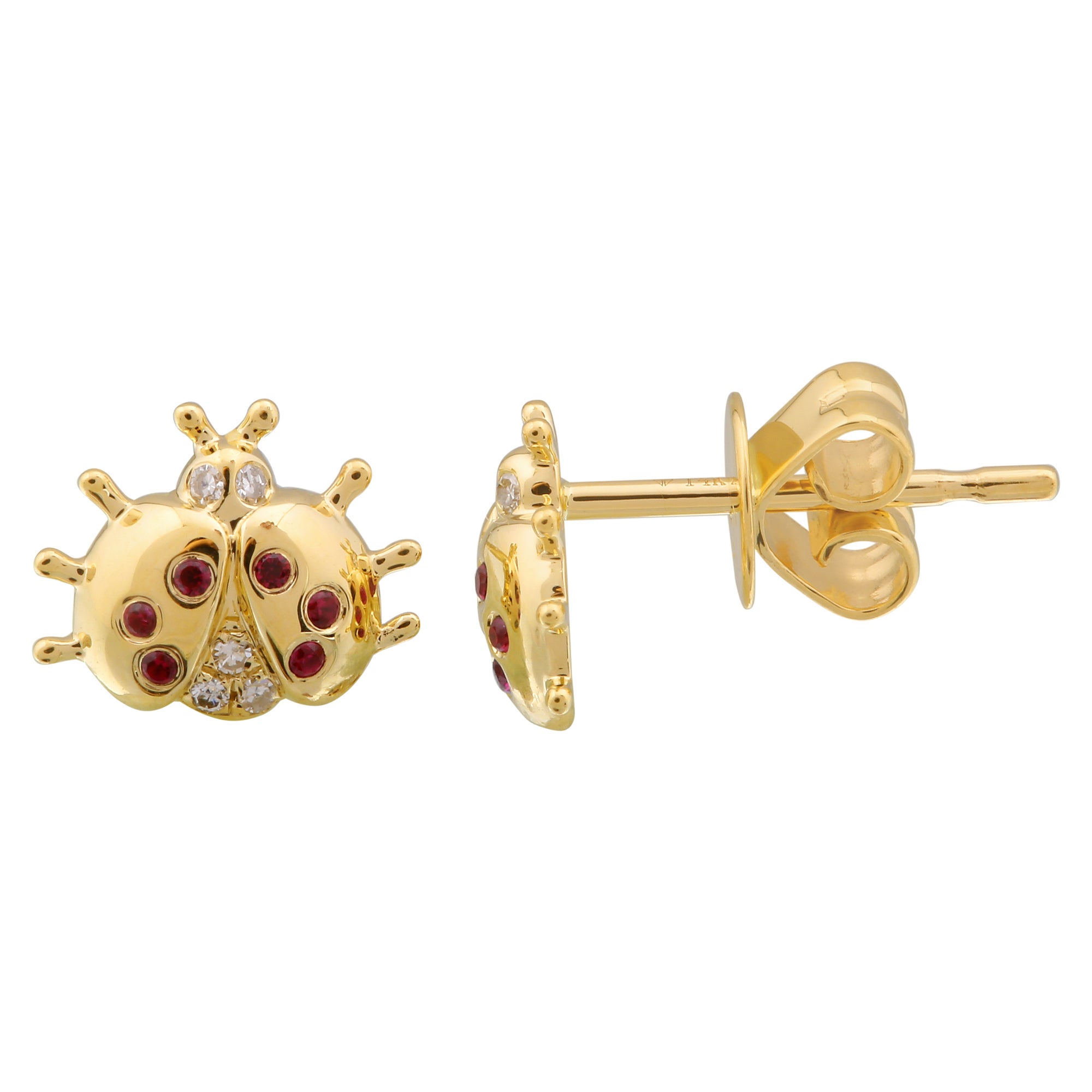 Ruby Ladybug Studs.