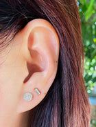 Disc Stud Earrings.