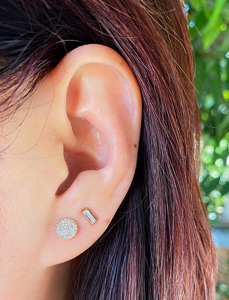 Disc Stud Earrings.