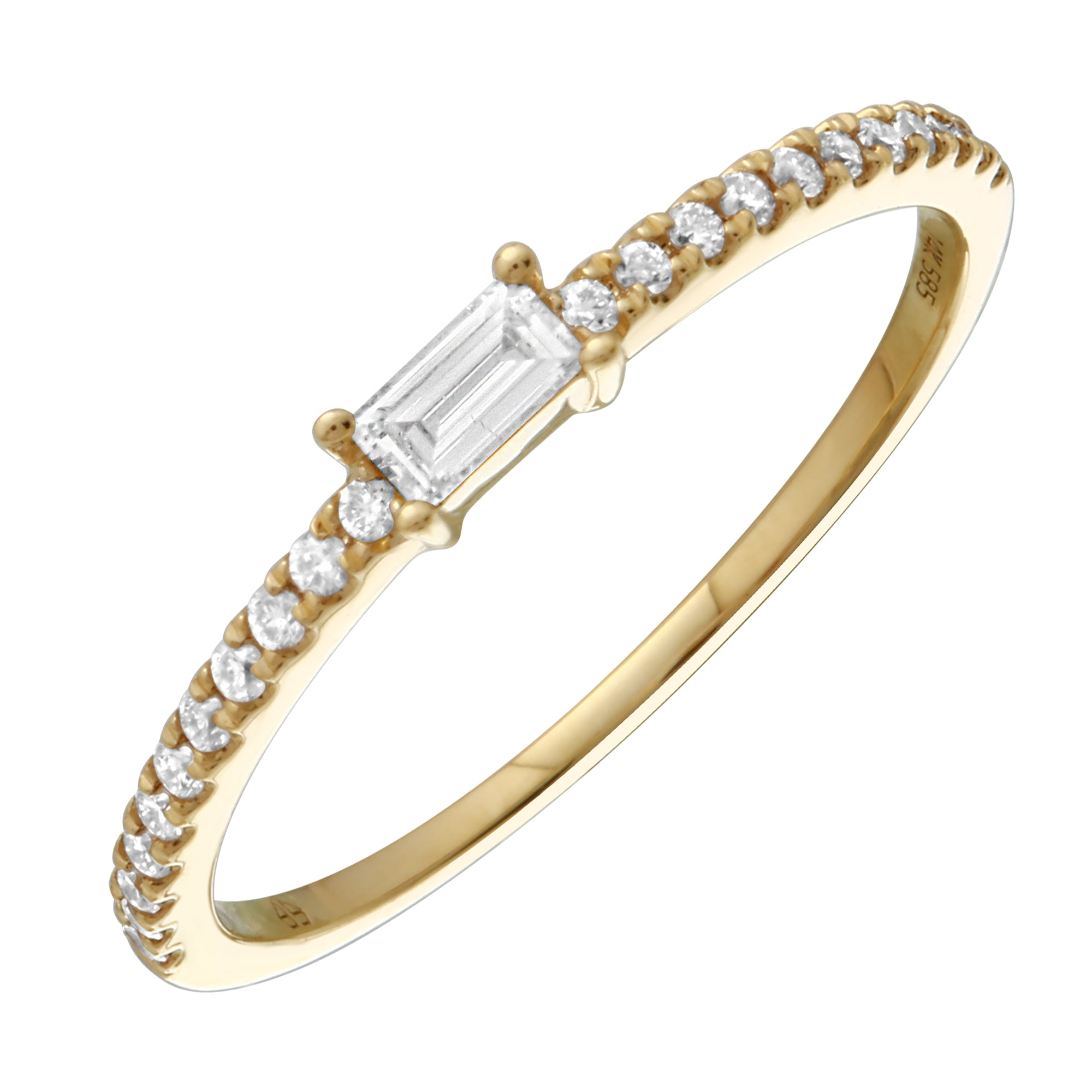 Baguette Solitaire Band.