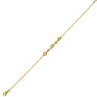 Diamond Slabbed Square Round Charm Link Bracelet.
