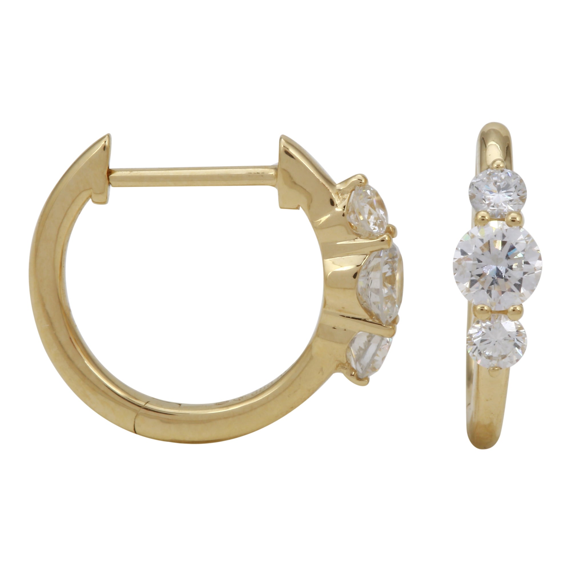 Diamond Trio Hoops.