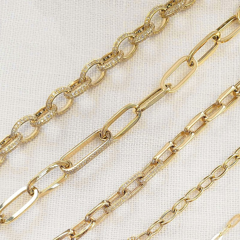 Diamond Paper Link Bracelet.