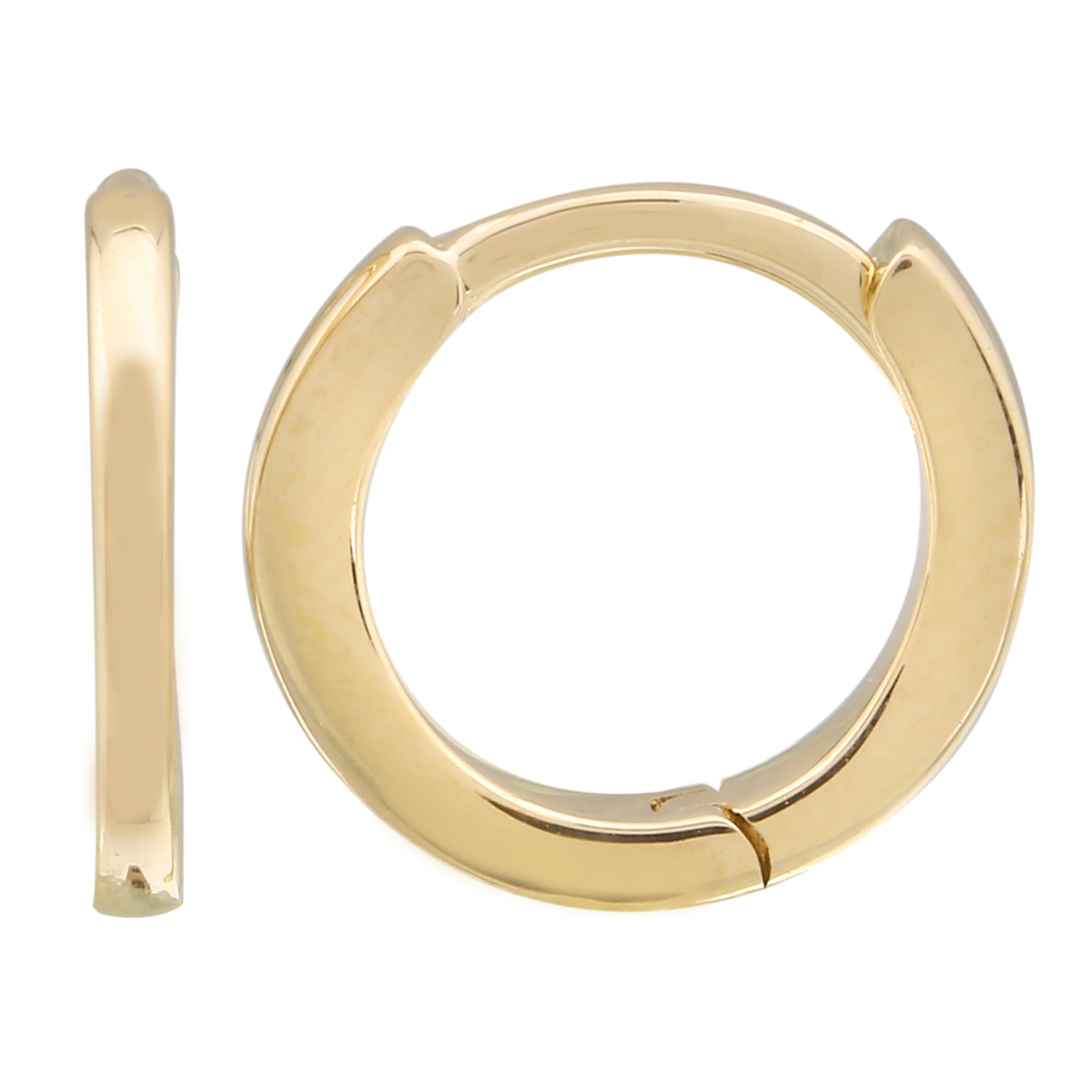 Smooth Gold Huggies 9mm.