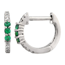 Green Tsavorite Huggies.