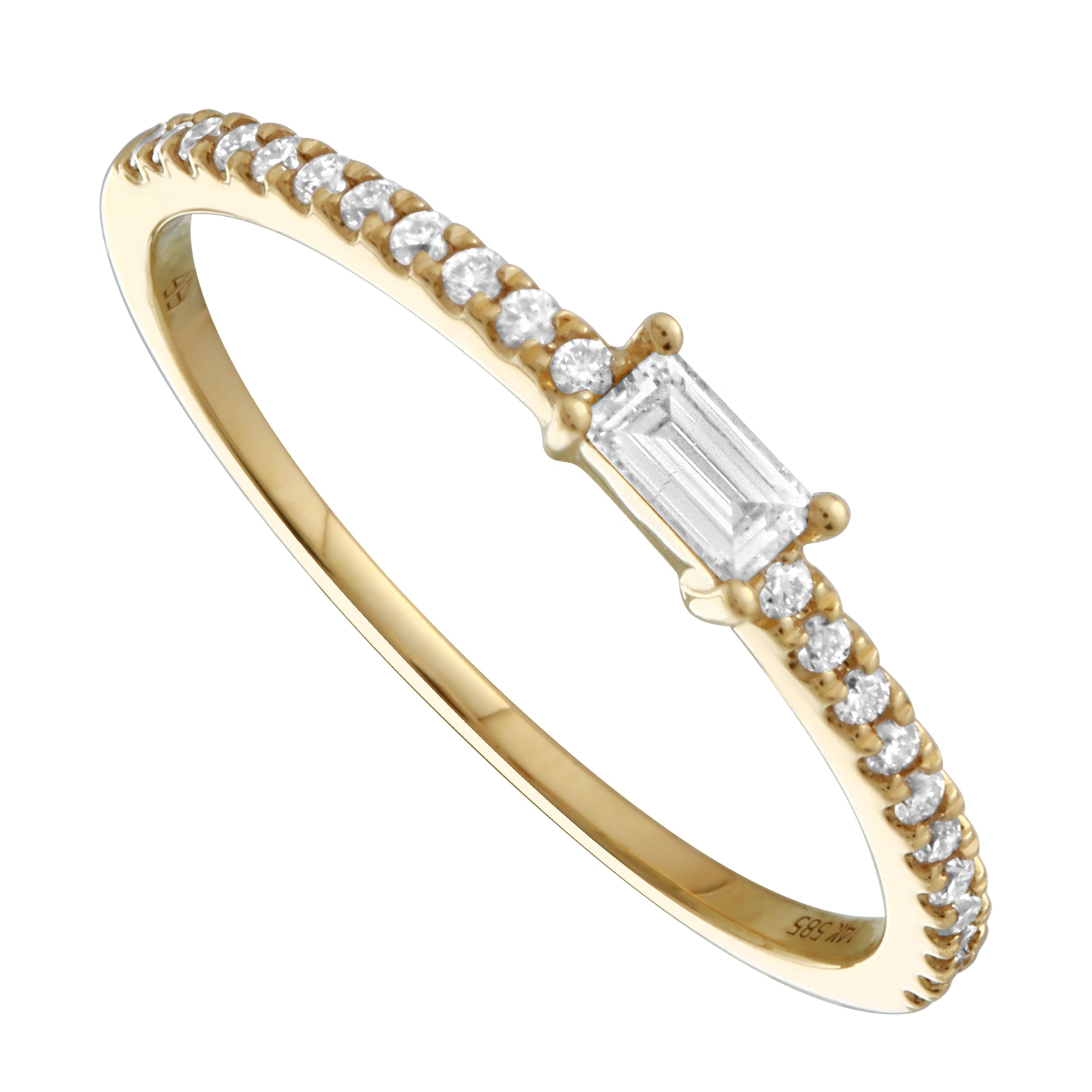 Baguette Solitaire Band.