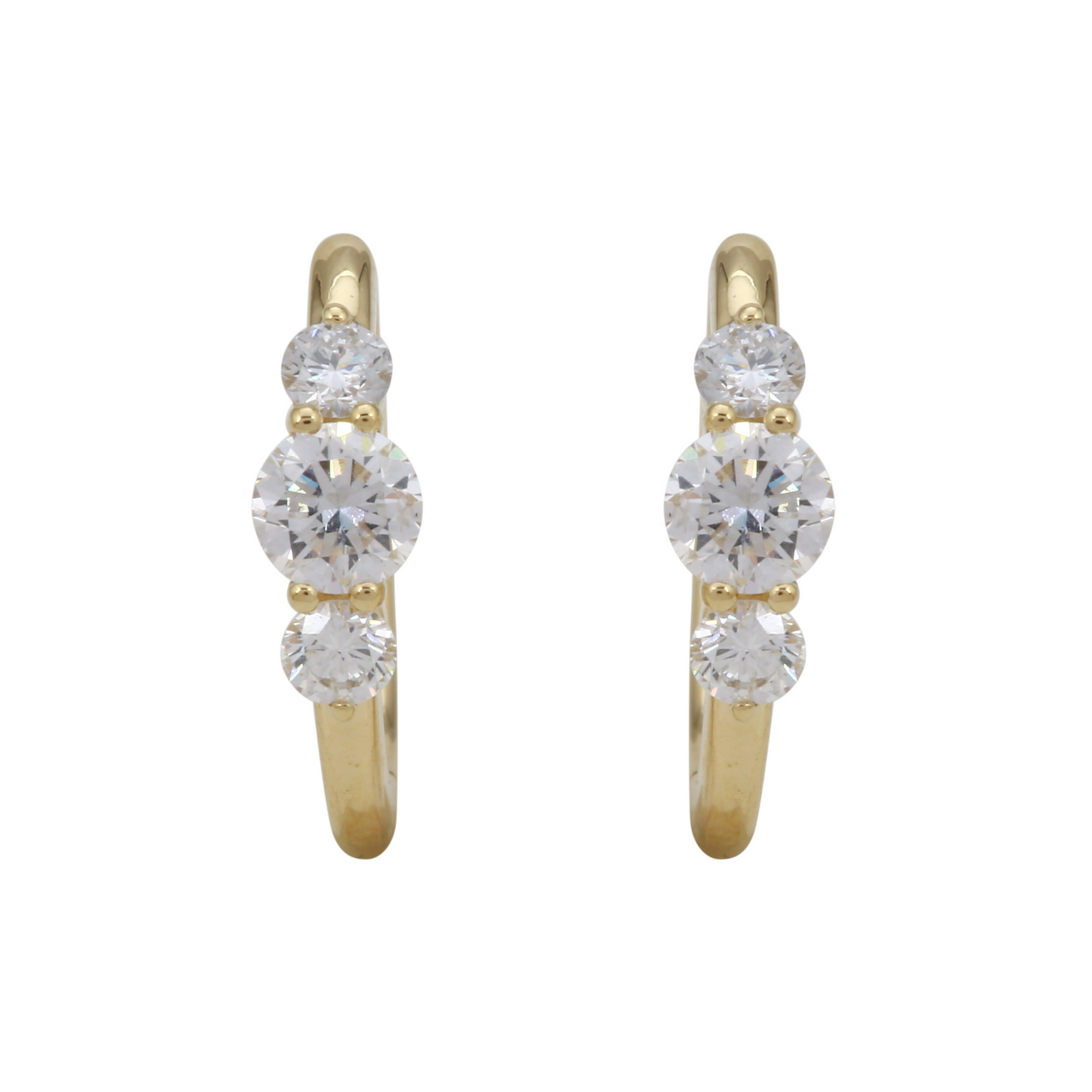 Diamond Trio Hoops.