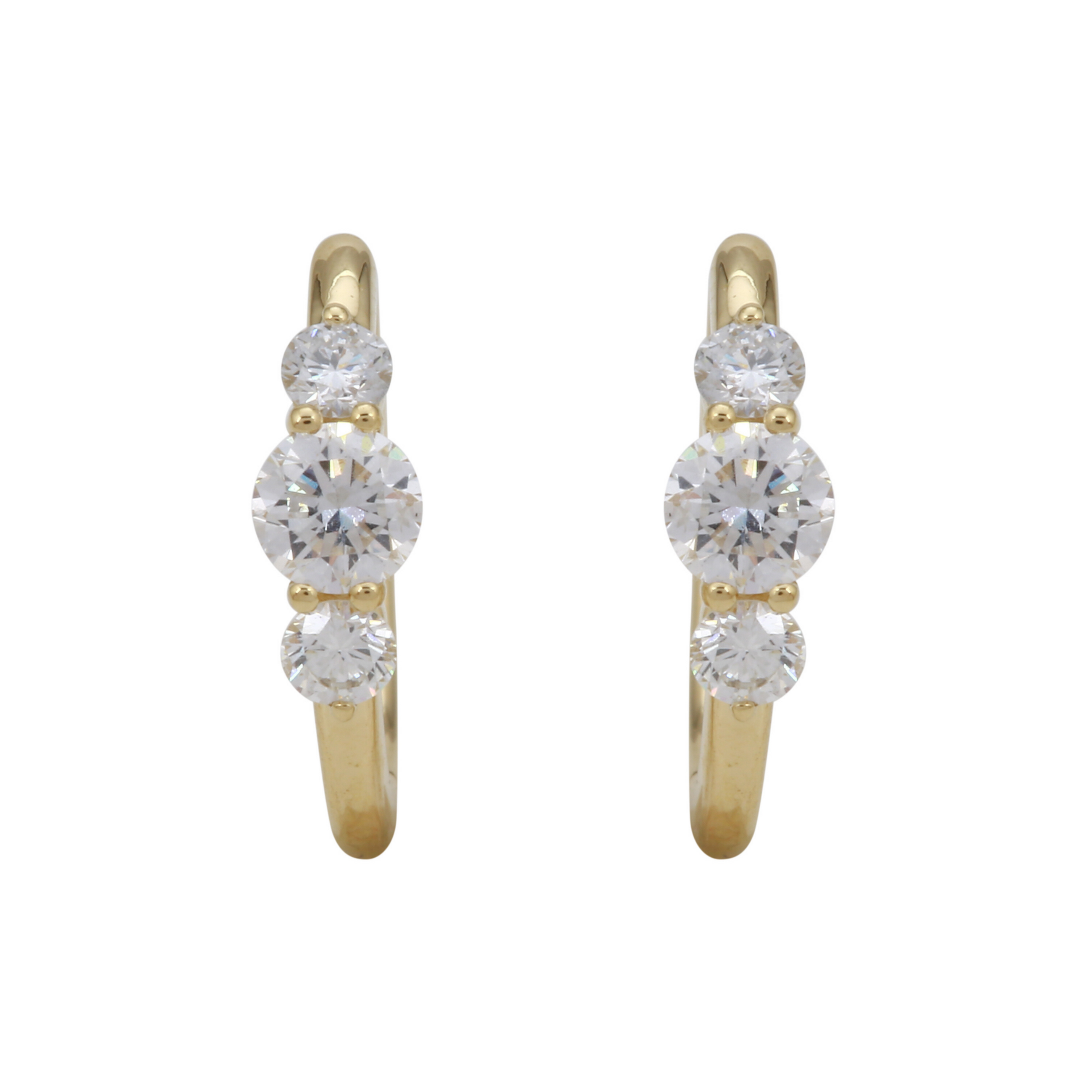 Diamond Trio Hoops.