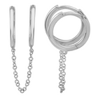 Double Hoop Huggie.