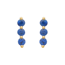Sapphire Trio Pin Studs.