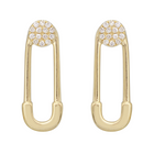 Safety Pin Drop Earrings.