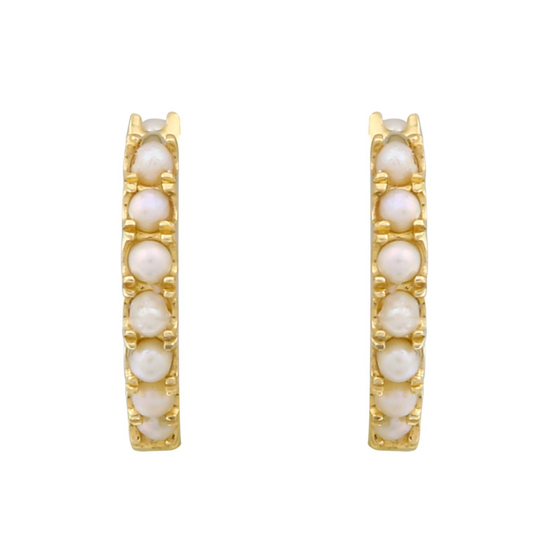 Pearl Beaded Earrings 11mm.