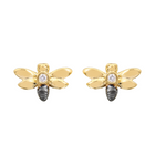 Diamond Bee Earrings.