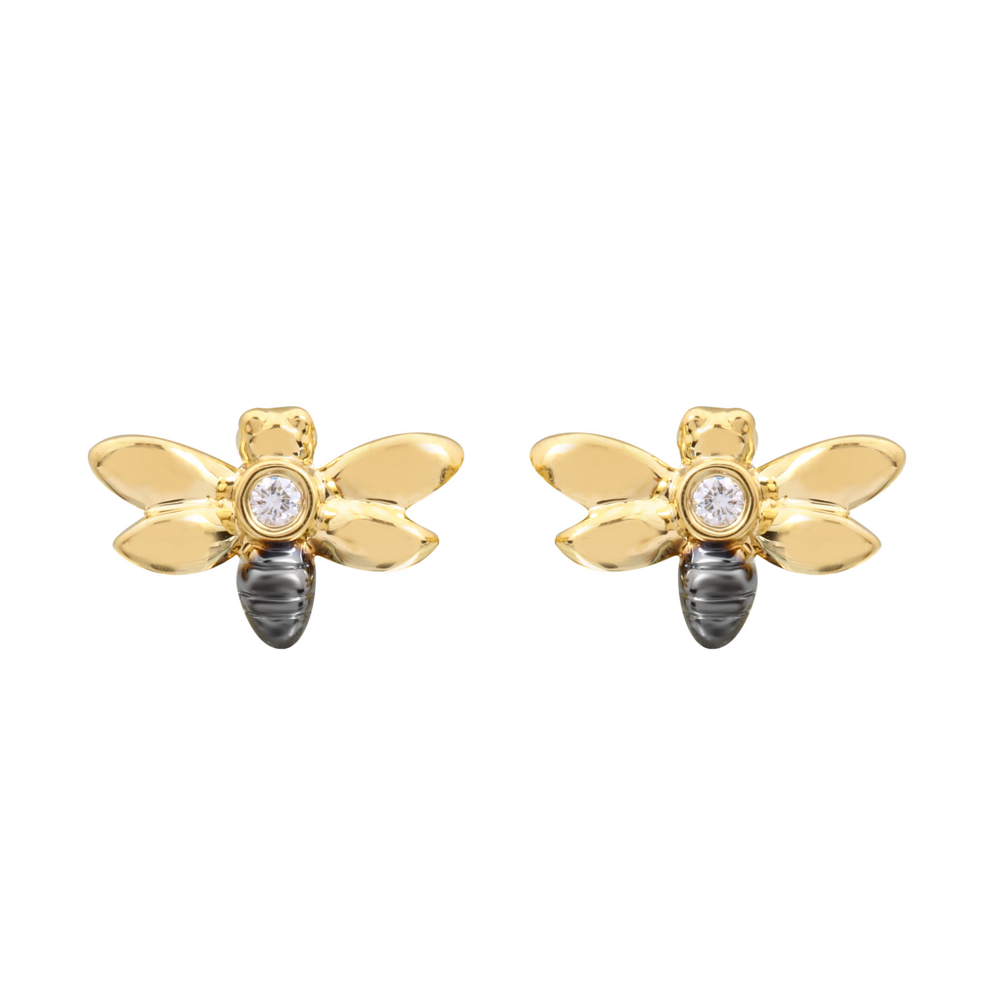 Diamond Bee Earrings.