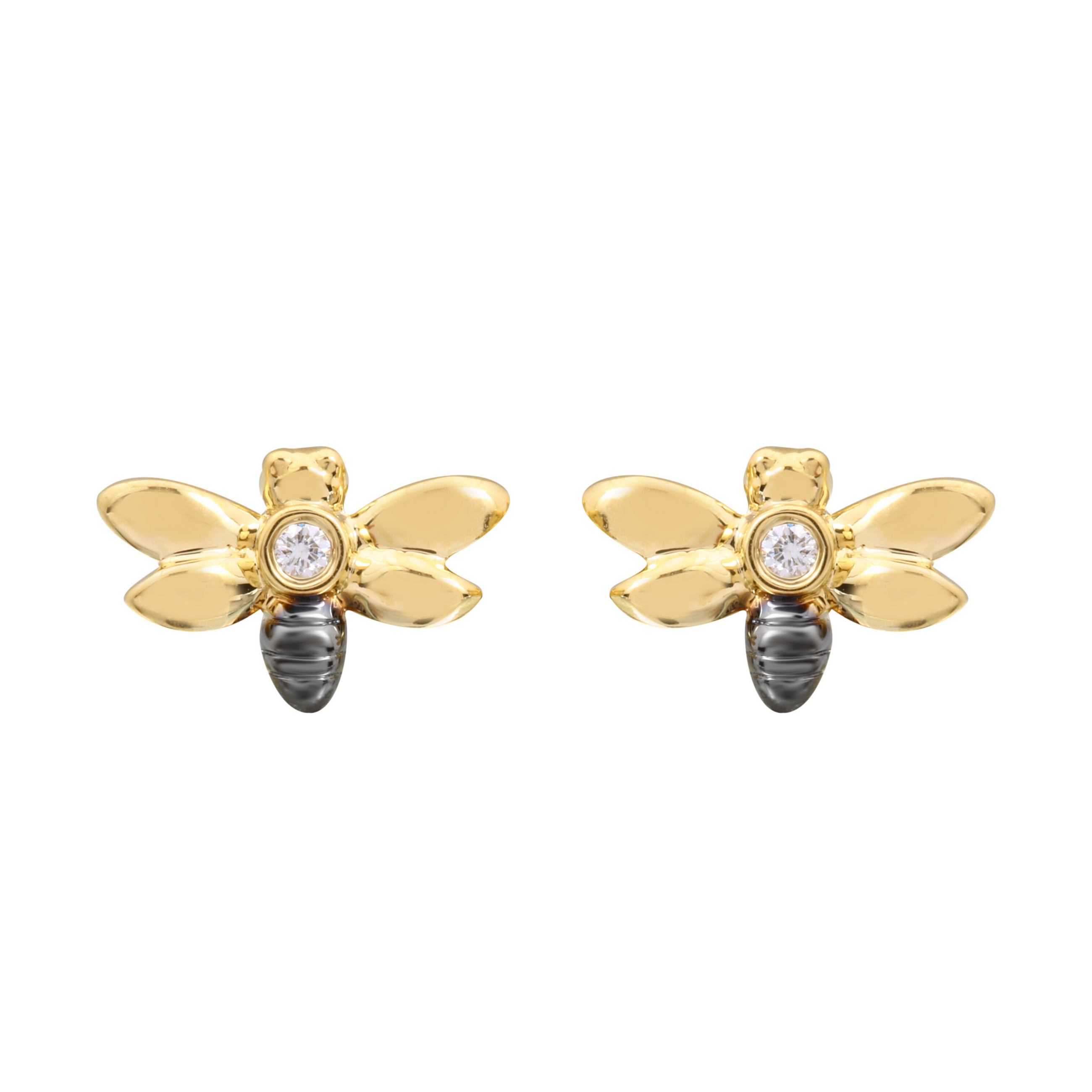 Diamond Bee Earrings.