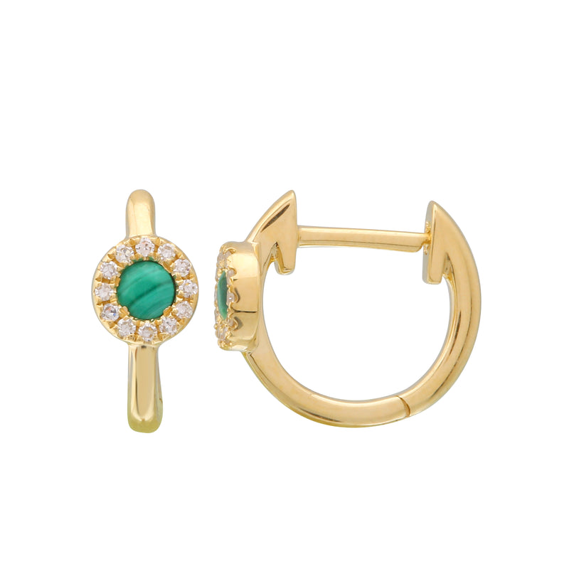 Malachite Halo Huggies.