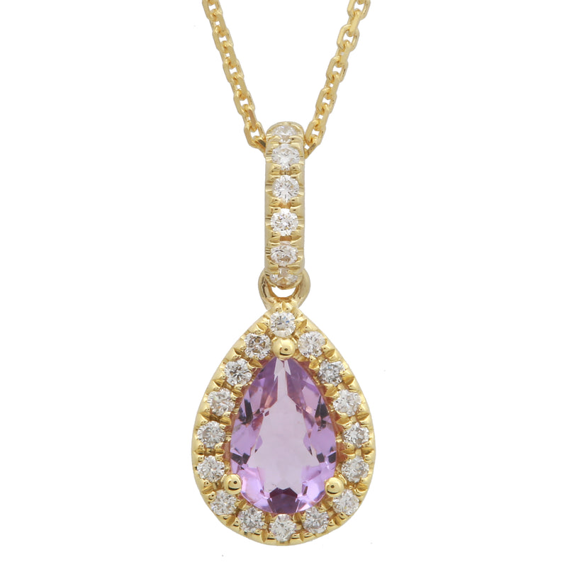 Pear Amethyst Halo.