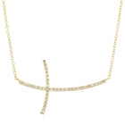 Skinny Slant Cross Pendant.
