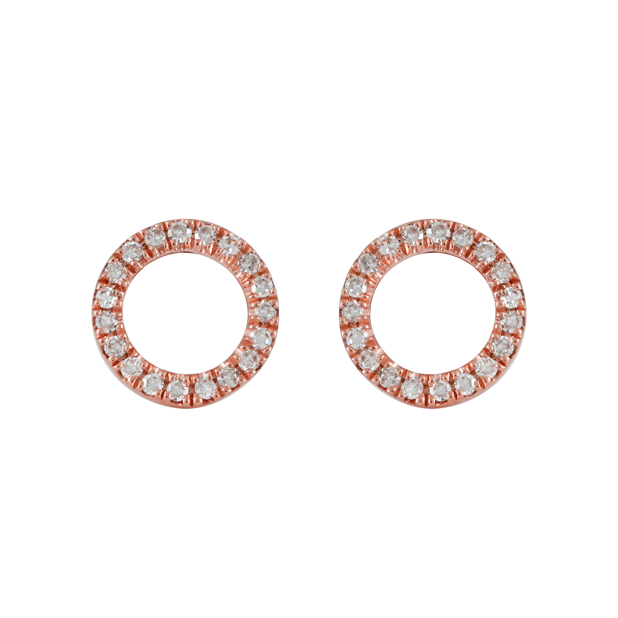 Pink Circle Studs.