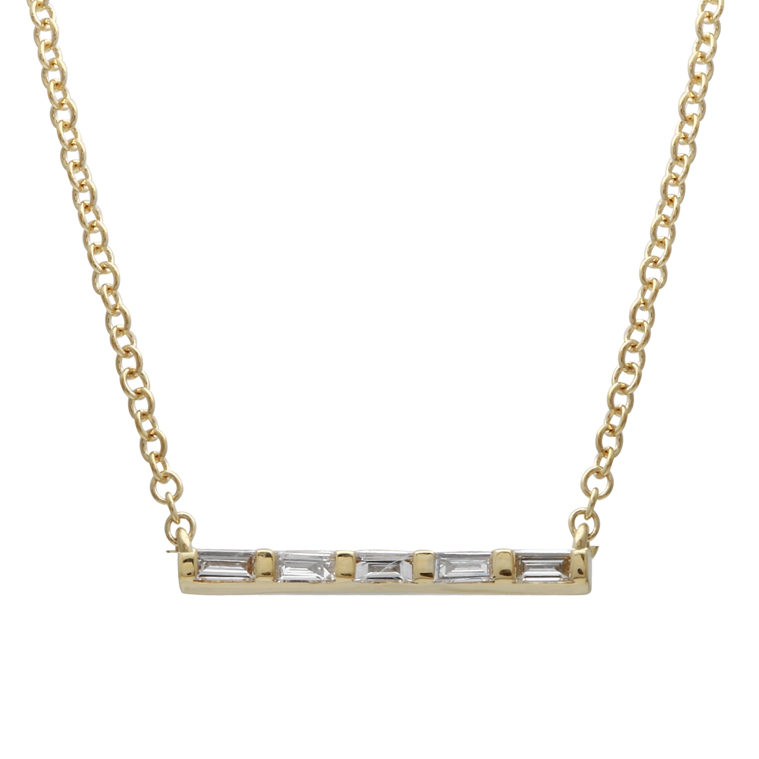 Baguette Bar Necklace.