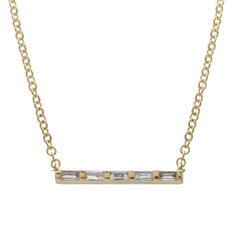 Baguette Bar Necklace.