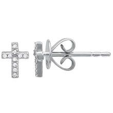 Mini Diamond Cross Studs.