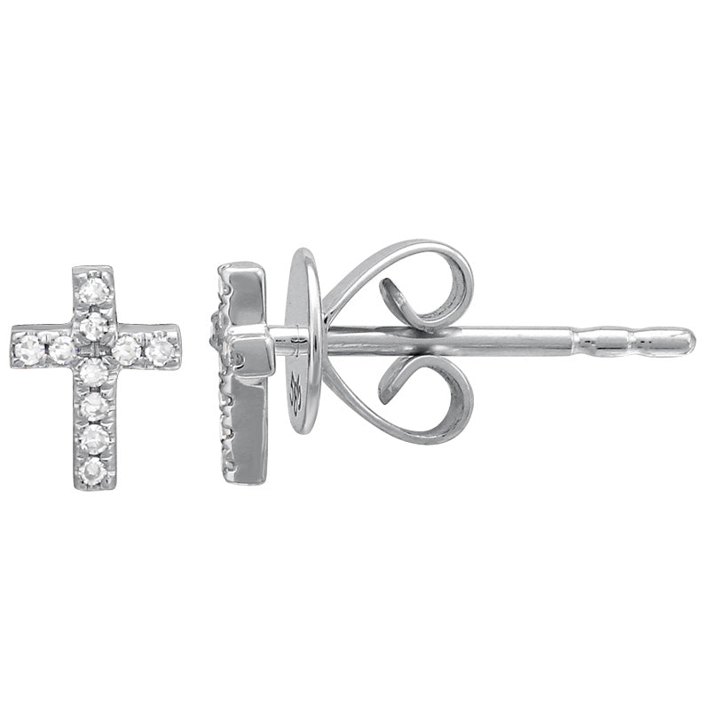Mini Diamond Cross Studs.
