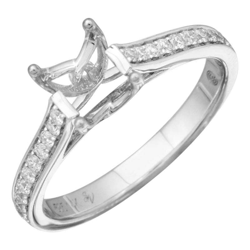 Cathedral Solitaire Channel Engagement Ring Setting.