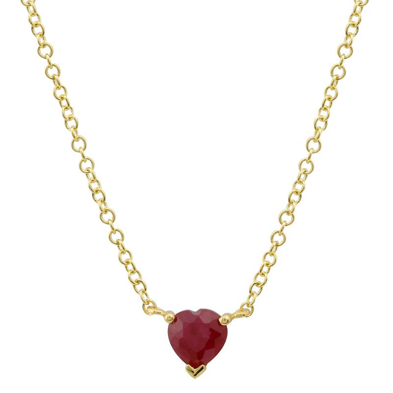 Heart Cut Solitaire Necklace.