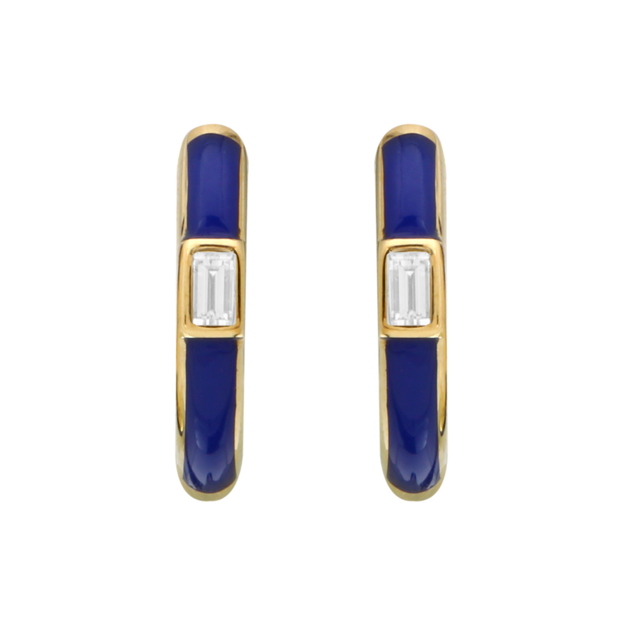 Blue Enamel Huggies.