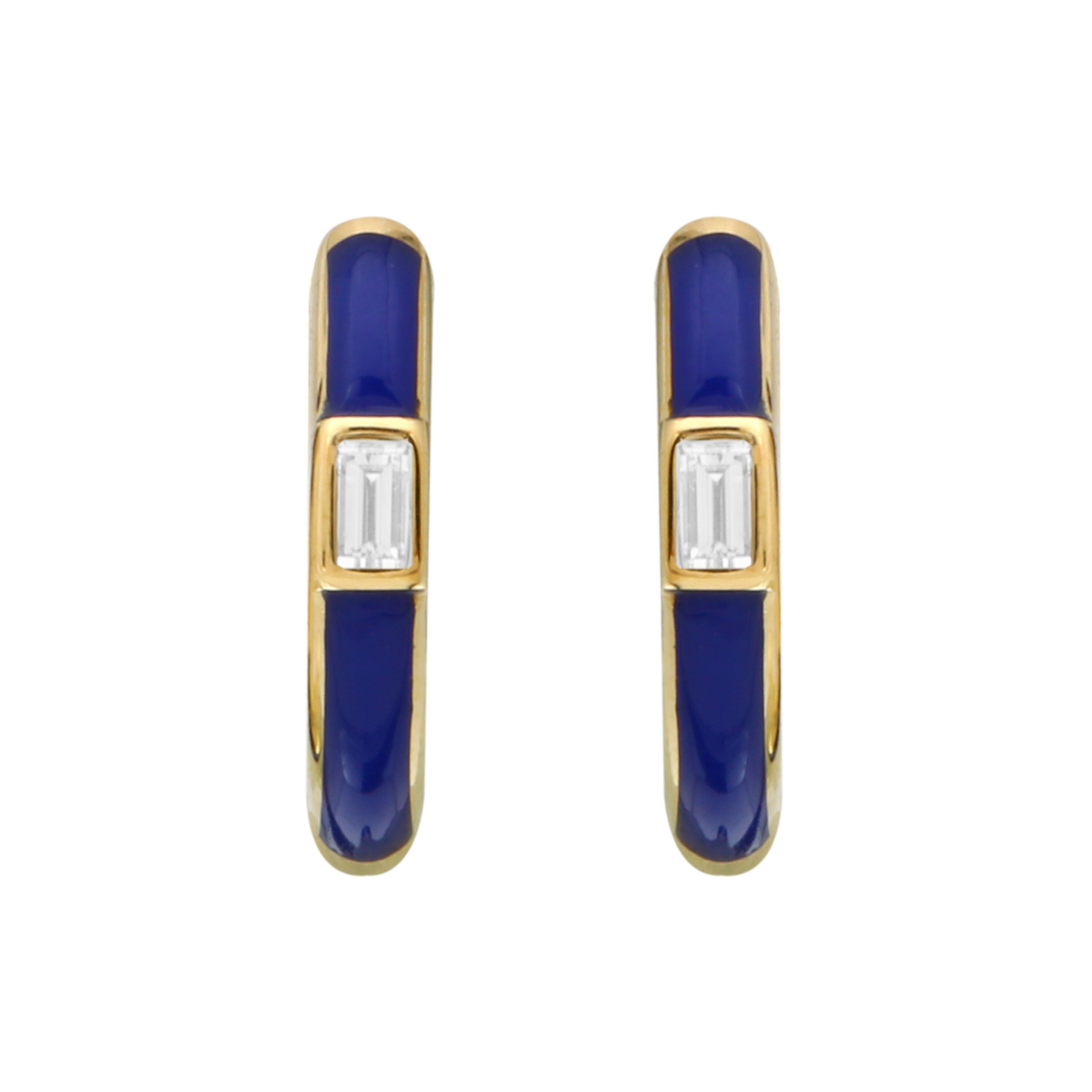 Blue Enamel Huggies.