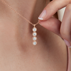 Rose Gold Bezel Pendant Necklace.