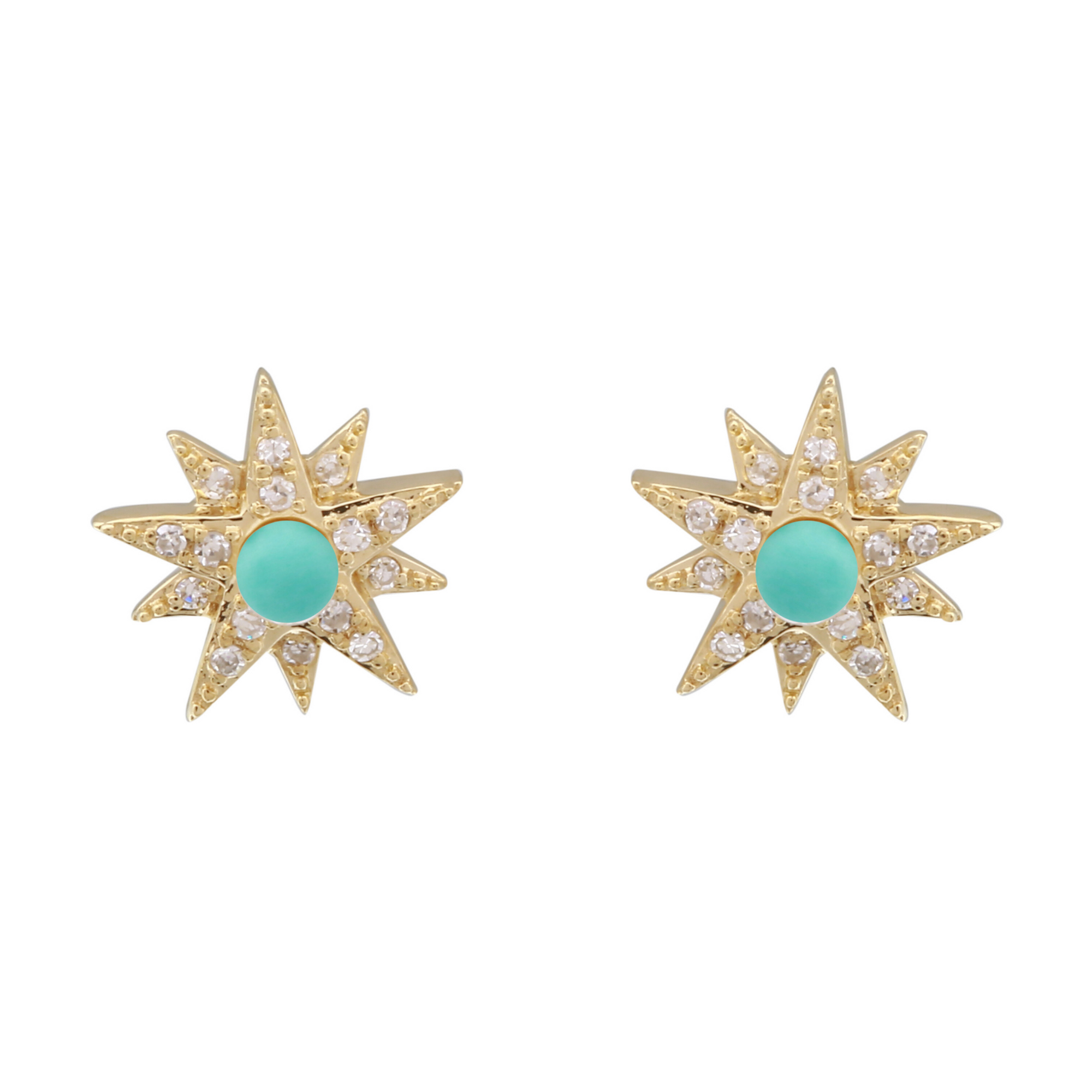 Sunburst Turquoise Studs.