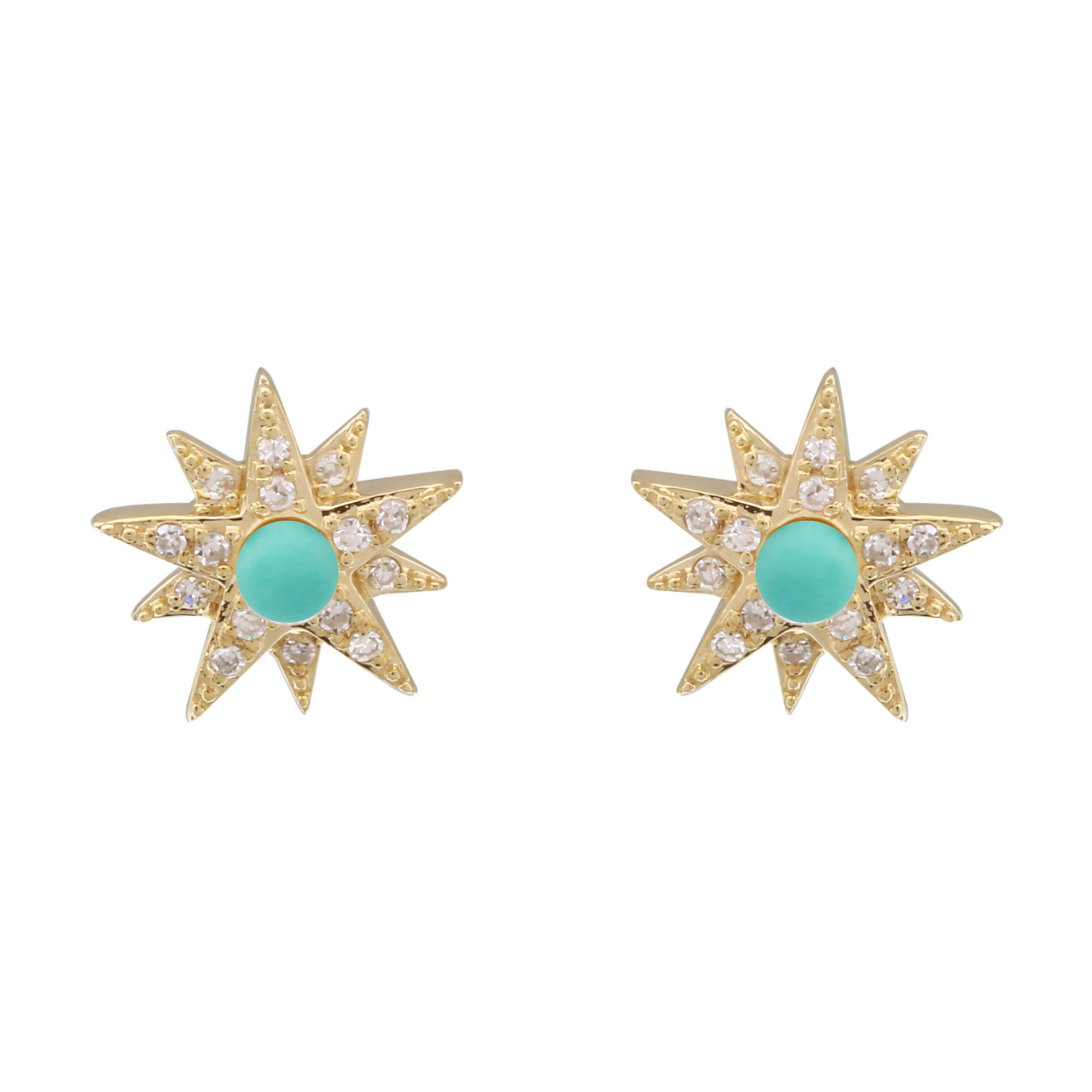 Sunburst Turquoise Studs.