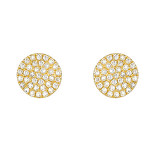 Disc Stud Earrings.