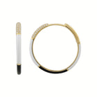 Color Block Enamel Hoop Earrings 24mm.