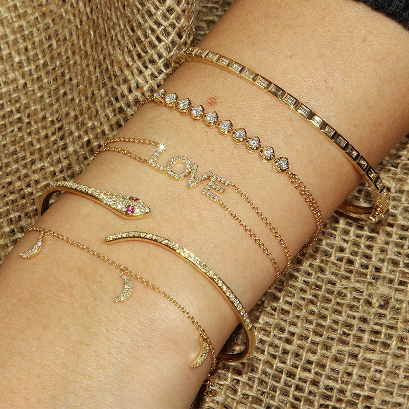 Diamond Charm Strand Bracelet.