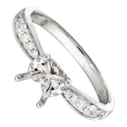 Pinched Channel Solitaire Engagement Ring Setting.