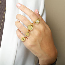 Diamond Initial Signet Ring.