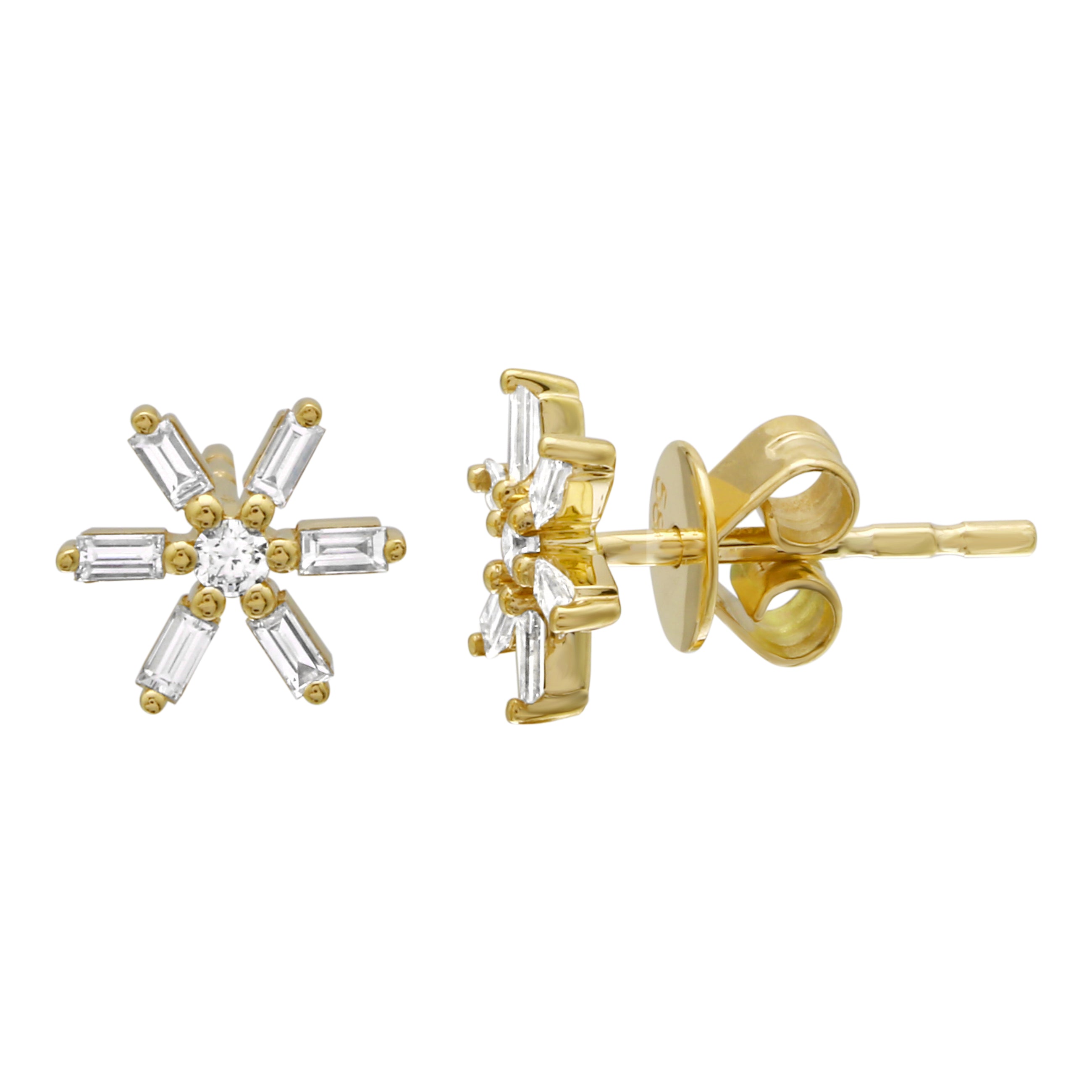 Diamond Daisy Earrings.