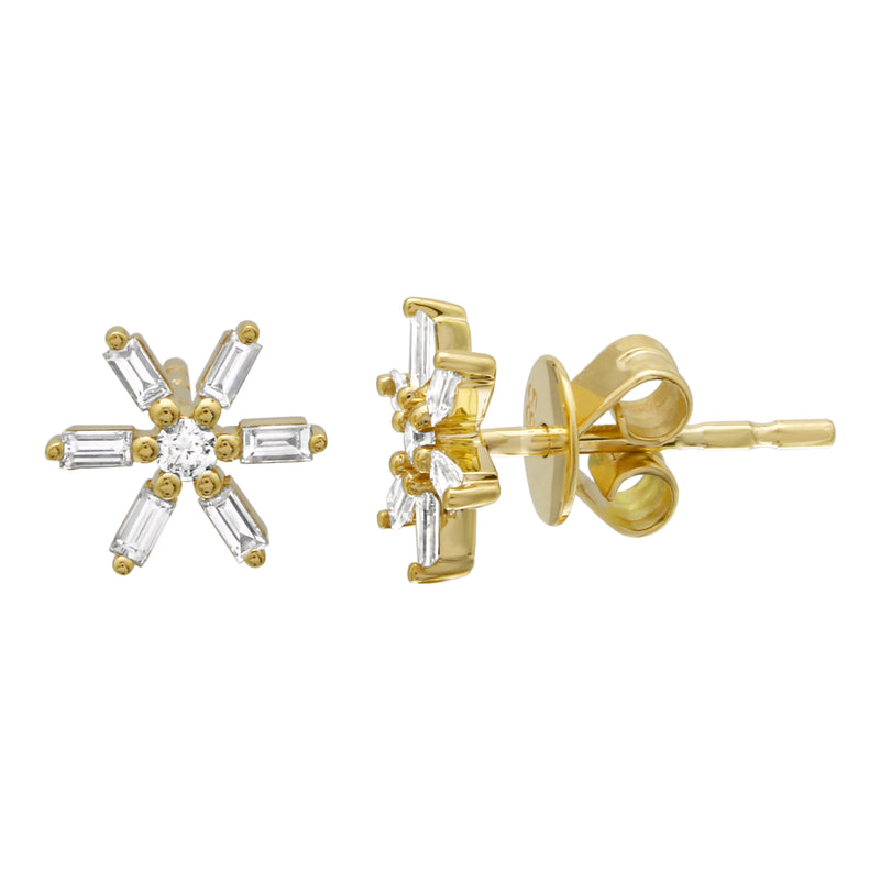 Diamond Daisy Earrings.