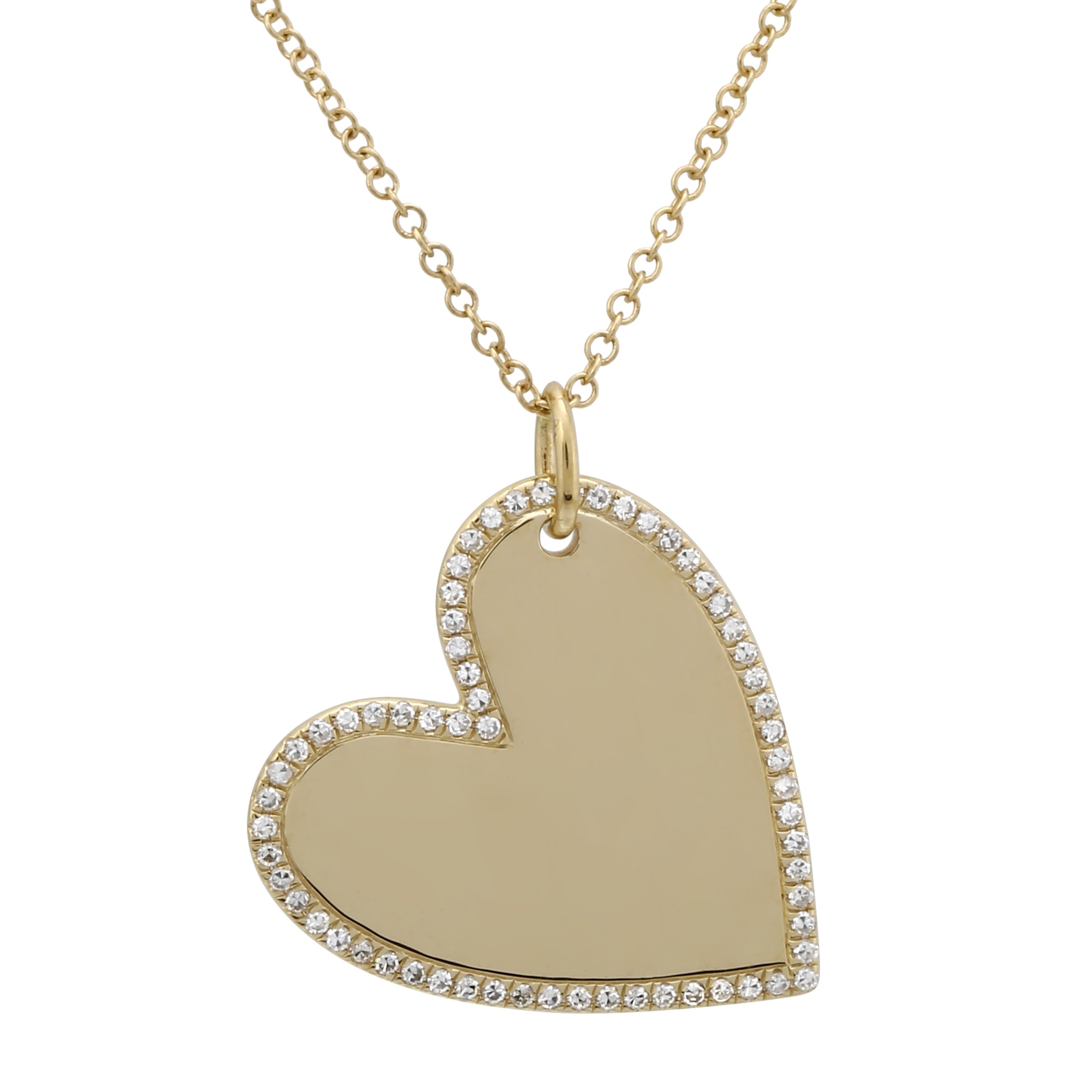 Engravable Heart Pendant.