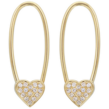 Heart Threader Drop Earrings.