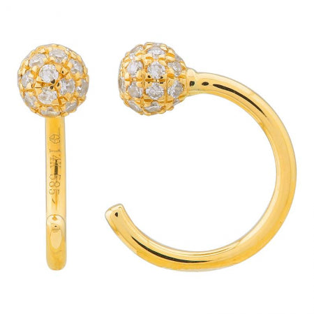 Pave Ball Ear Jacket Threaders.