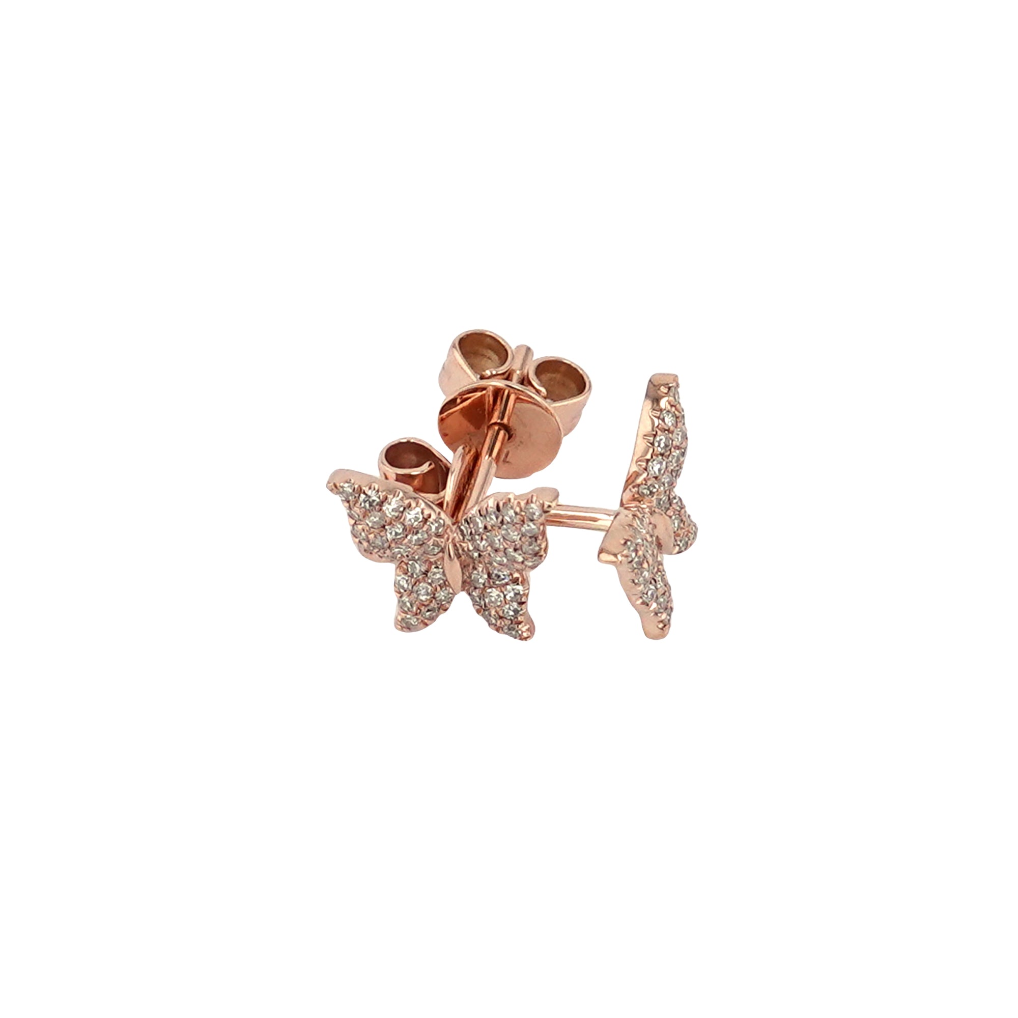 Pink Butterfly Studs.