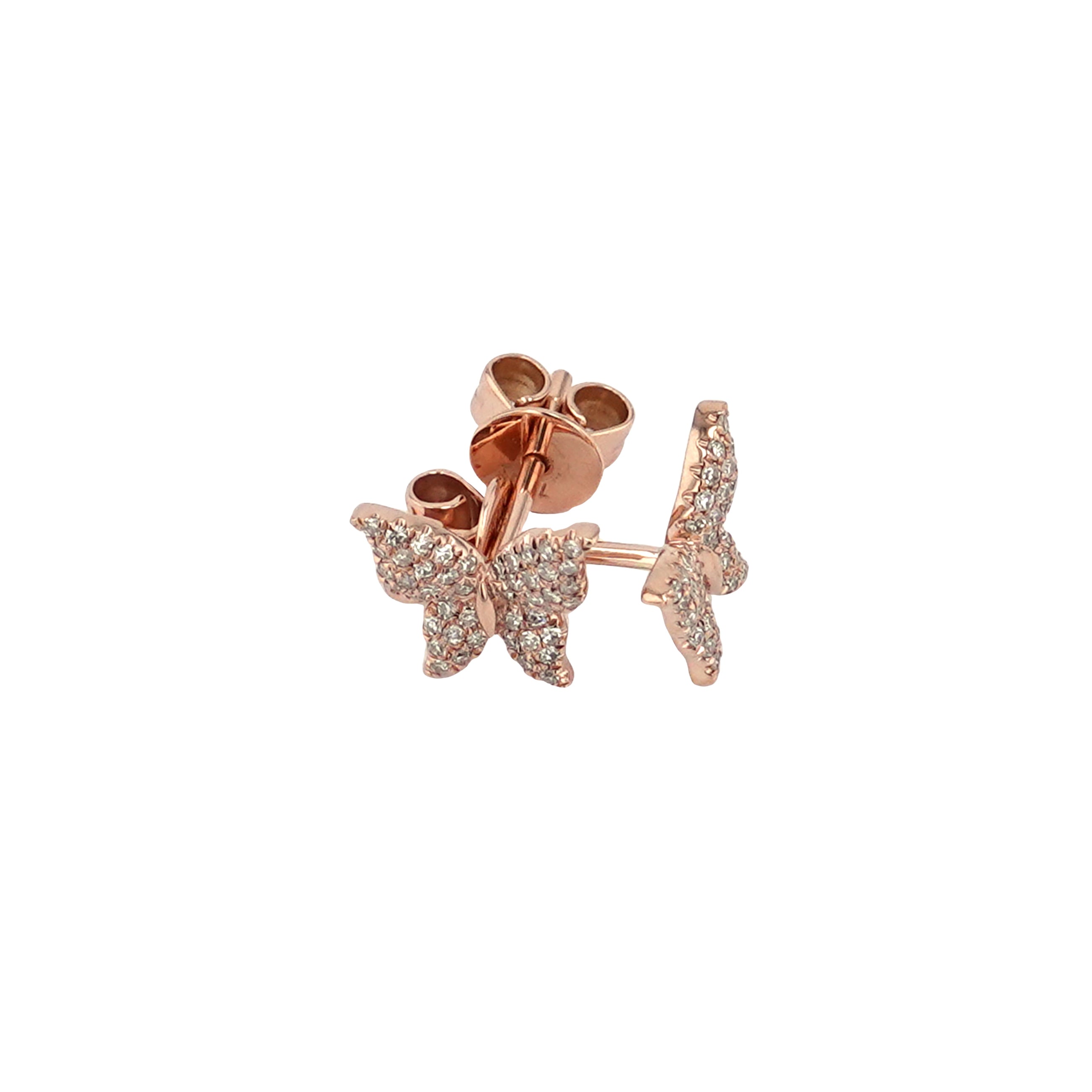 Pink Butterfly Studs.