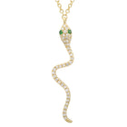 Diamond Snake Pendant Necklace.