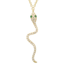 Diamond Snake Pendant Necklace.