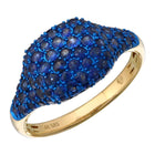 Gemstone Rhodium Signet Ring.